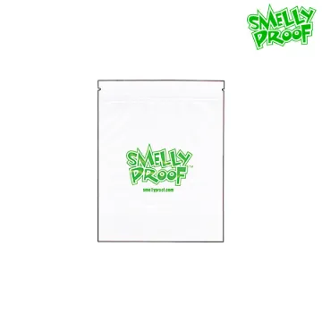 SMELLY PROOF CLEAR STAND UP BAGS - HANG TAG