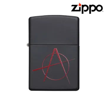 ZIPPO LIGHTER - MATTE BLACK ANARCHY