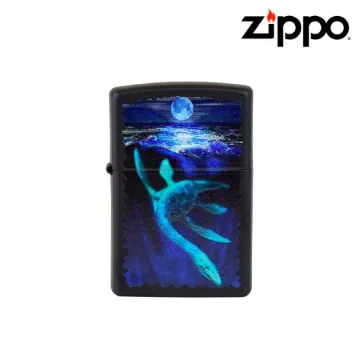 ZIPPO LIGHTER - BLACK LIGHT LOCK NESS