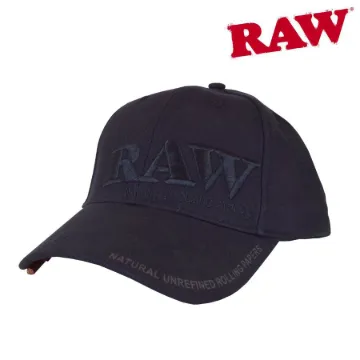 RAW BLACK ON BLACK FLEX FIT HAT