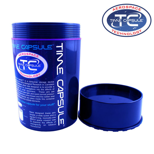 Picture of TIME CAPSULE AEROSPACE TECHNOLOGY w/BUILT IN TRAY BLUE LARGE, SOLD INDIVIDUALLY