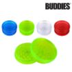 Picture of BUDDIES PLASTIC 2.25" GRINDERS w/DIAMOND TEETH & MAG, BOX/16, INCL: CLEAR, BLUE, GREEN & RED