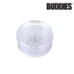Picture of BUDDIES PLASTIC 2.25" GRINDERS w/DIAMOND TEETH & MAG, BOX/16, INCL: CLEAR, BLUE, GREEN & RED