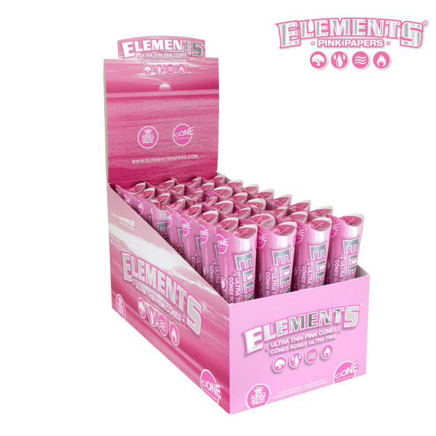 Picture of ELEMENTS PINK PRE-ROLLED CONES KING SIZE