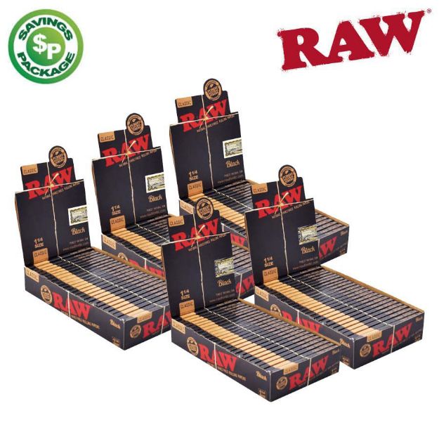 Picture of RAW BLACK 1 1/4 PAPERS - PROMO PACK