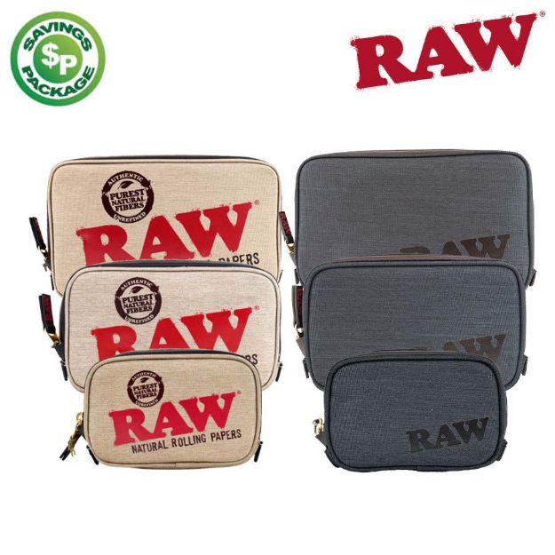 Picture of RAW SMELL PROOF BAG PROMO, INCL 1 OF EACH TAN SM, MED, LRG & BLK SM, MED, LRG - 75% OFF