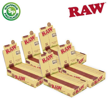 Picture of RAW ORGANIC NATURAL UNREFINED HEMP ROLLING PAPERS 1 1/4 SIZE - PROMO PACK
