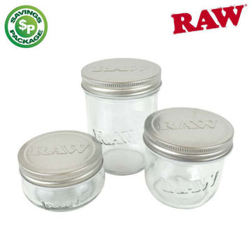 Picture of RAW MASON JAR w/TIN LID - PROMO PACK