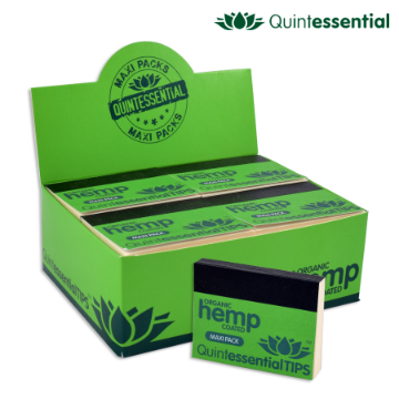 Picture of QUINTESSENTIAL MAXI PACK ORGANIC HEMP COATED TIPS, PACK/200, BOX/20