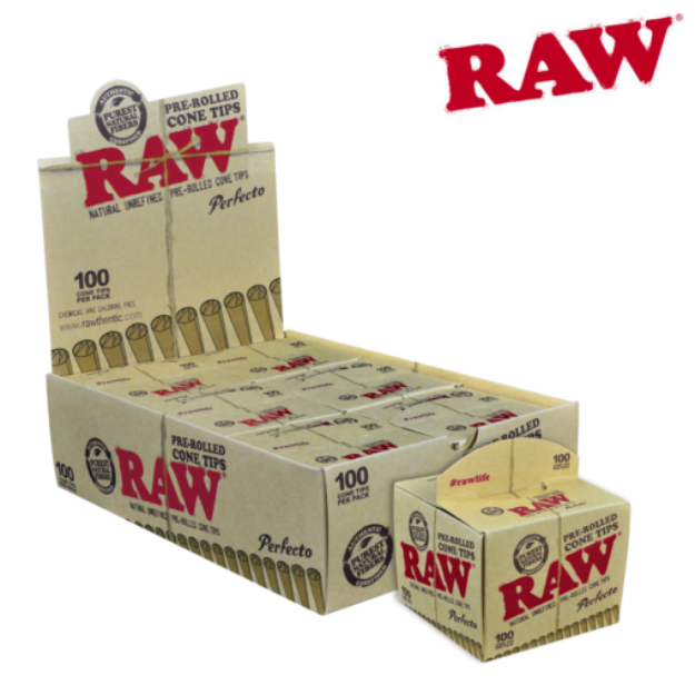 Picture of RAW TIPS – PRE ROLLED CONE TIPS PERFECTO 100