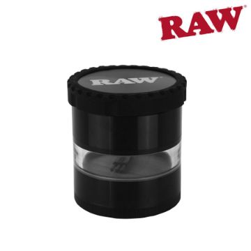 Picture of RAW 4 PIECE LIFE GRINDER BLACK w/CLEAR BOD