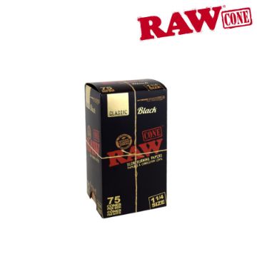 Picture of RAW BLACK BULK PRE-ROLLED CONES 1 1/4 SIZE