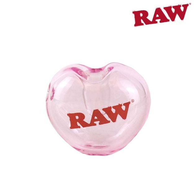 Picture of RAW GLASS CONE HEART PINK