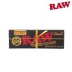 Picture of RAW BLACK NATURAL UNREFINED ARTISAN CONNOISSEUR PAPERS w/TIPS 1 1/4 SIZE, PACK/50, BOX/24