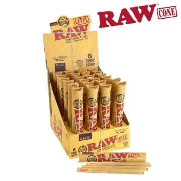 Picture of RAW CLASSIC NATURAL PRE-ROLLED LEVEL CONES