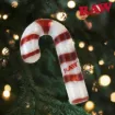Picture of RAW GLASS CANDY CANE CONE HOLDER