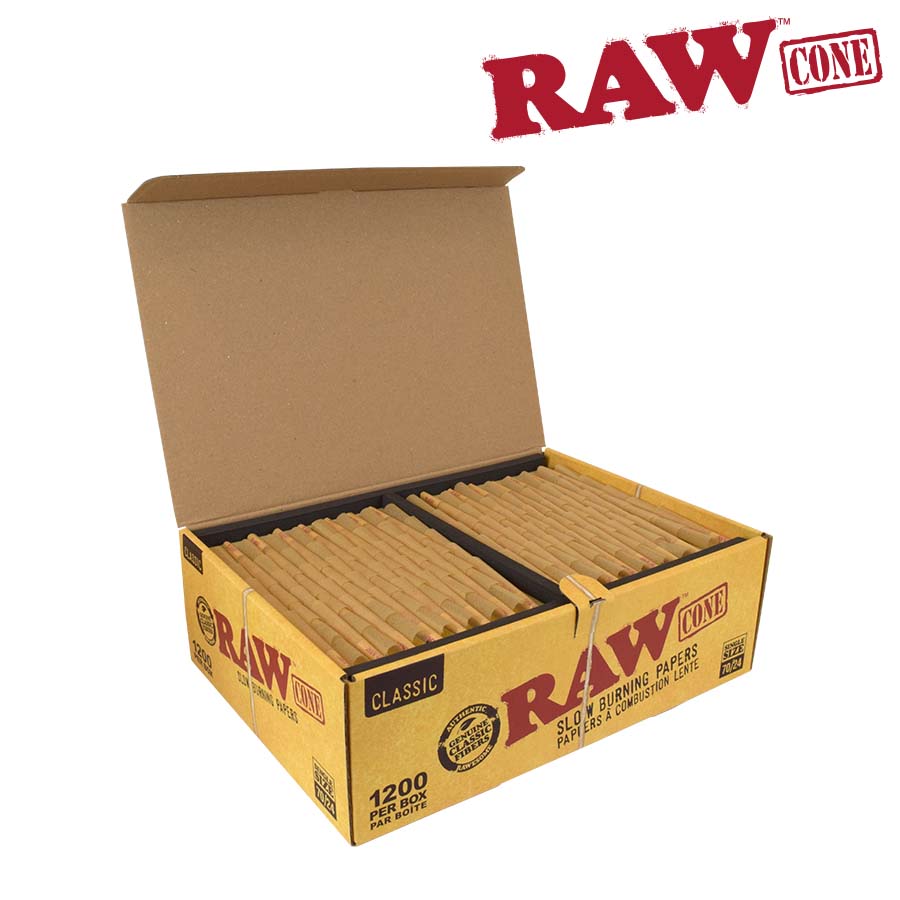 HBI Canada | RAW CLASSIC NATURAL UNREFINED PRE-ROLLED CONES 70/24mm for ...