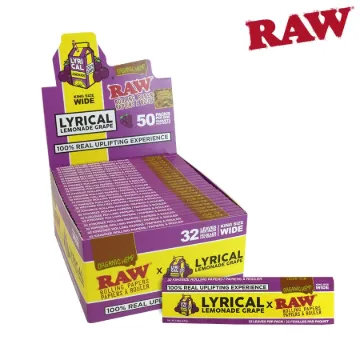 RAW x LYRICAL LEMONADE KINGSIZE WIDE ROLLING PAPERS - GRAPE