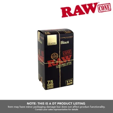 RAW BLACK BULK PRE-ROLLED CONES 1 1/4 - DT