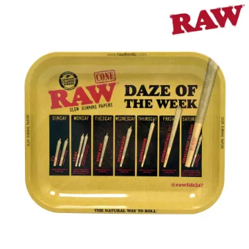 RAW DAZE OF THE WEEK ROLLING TRAY TIN LARGE